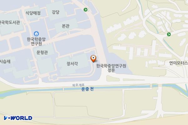 한국학중앙연구원 위치 지도 — 경기도 성남시 분당구 하오개로 323