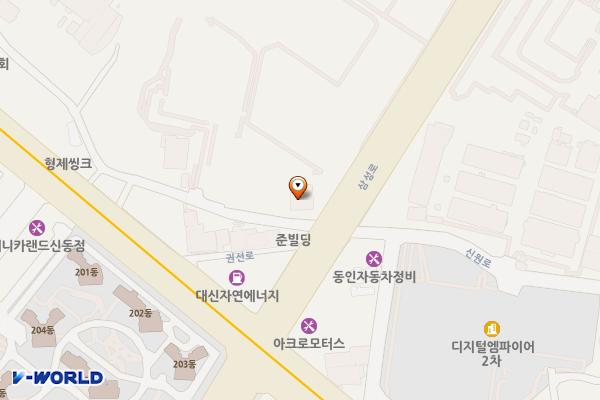 유로핀즈 수원 위치 지도 — 경기도 수원시 영통구 신원로 65