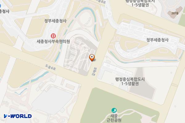 정부세종청사 전기차 충전소 위치 지도 — 세종특별자치시 다솜2로 61