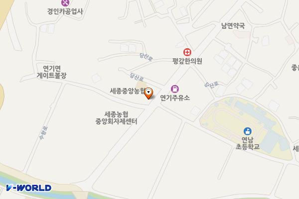 세종중앙농협 위치 지도 — 세종특별자치시 연기면 당산로 111