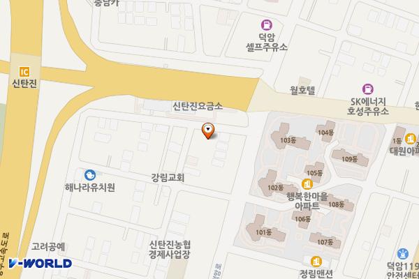 청운카서비스 위치 지도 — 대전광역시 대덕구 덕암로203번길 9