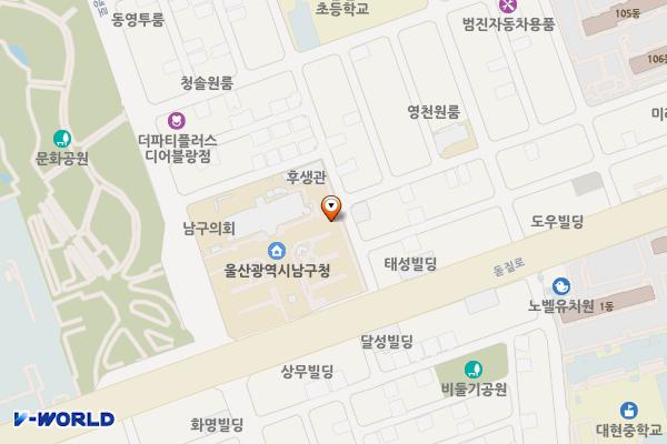 울산광역시 남구청 위치 지도 — 울산광역시 남구 돋질로 233