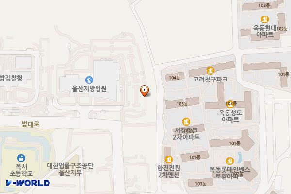 울산지방법원(옥외) 위치 지도 — 울산광역시 남구 법대로 55