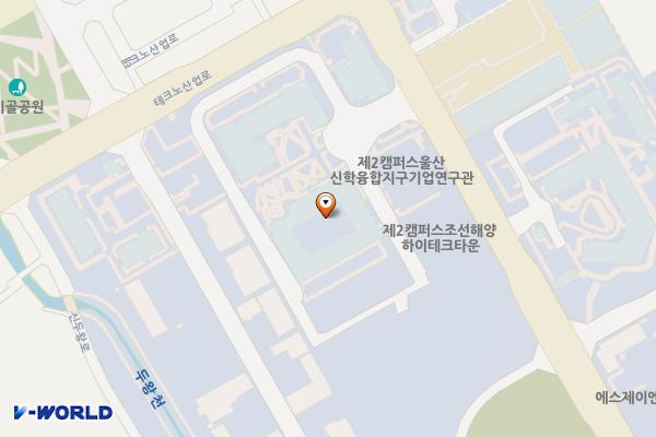 울산대학교(두왕동캠퍼스) 위치 지도 — 울산광역시 남구 테크노산업로55번길 12