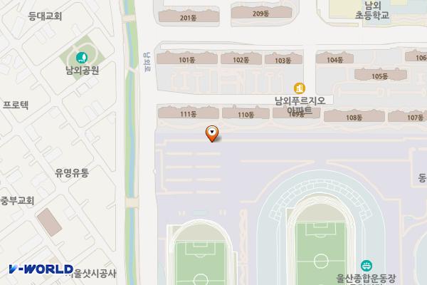 울산종합운동장 위치 지도 — 울산광역시 중구 염포로 85-1
