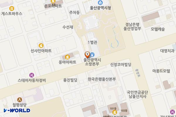 울산광역시청(주차타워) 위치 지도 — 울산광역시 남구 중앙로 201