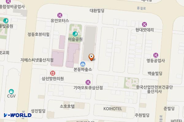 보람병원앞공영주차장 위치 지도 — 울산광역시 남구 삼산동 1554-1