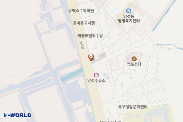 양정복개천 공영주차장 위치 지도 — 울산광역시 북구 양정동 776-12