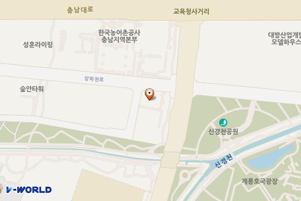 충청남도개발공사 위치 지도 — 충청남도 홍성군 홍북읍 상하천로 58