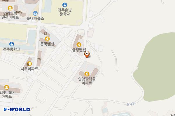 한라오토카 위치 지도 — 전북특별자치도 전주시 덕진구 솔내1길 80