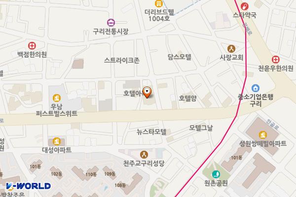 캘리포니아 호텔 위치 지도 — 경기도 구리시 안골로85번길 5