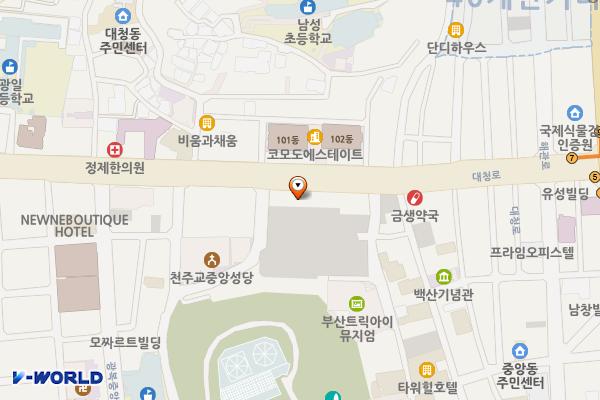 중구청 용두산공원공영주차장 위치 지도 — 부산광역시 중구 대청로 120