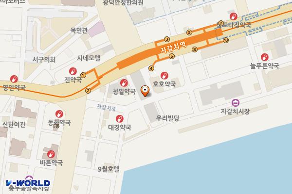 중구청 자갈치공영주차장 위치 지도 — 부산광역시 중구 구덕로 93