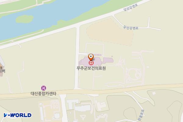 보건의료원 주차장 위치 지도 — 전북특별자치도 무주군 무주읍 한풍루로 413