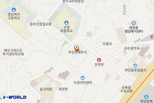 부산진세무서 위치 지도 — 부산광역시 동구 진성로 23