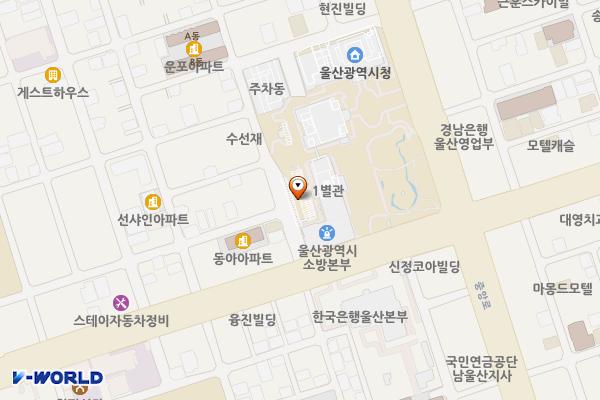 울산광역시청 위치 지도 — 울산광역시 남구 중앙로 201