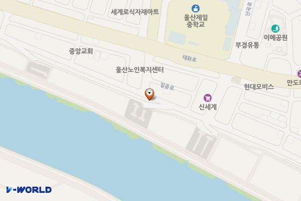 태화강 국가정원(중구청 부지) 노상주차장 위치 지도 — 울산광역시 중구 태화강국가정원길 75