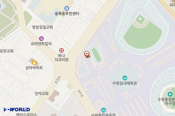 수원종합운동장 위치 지도 — 경기도 수원시 장안구 경수대로 893