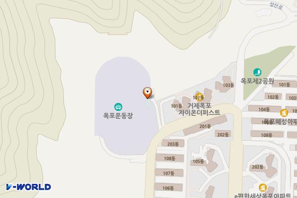 거제시 옥포종합운동장 위치 지도 — 경상남도 거제시 국산로 187