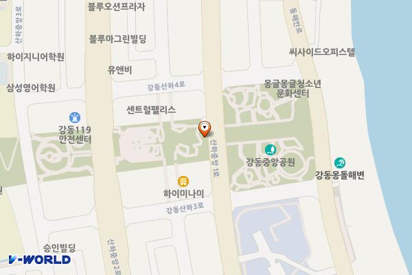 강동중앙공원 공영주차장 위치 지도 — 울산광역시 북구 동해안로 1639
