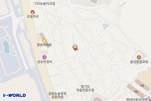 양정수양버들공영주차장 위치 지도 — 울산광역시 북구 양정동 542-9