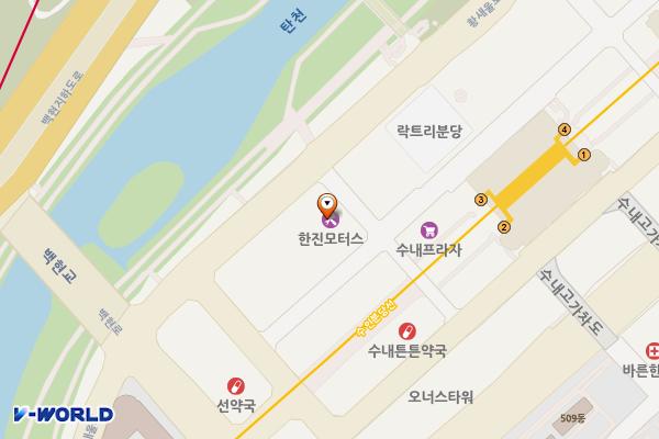 MS프라자 위치 지도 — 경기도 성남시 분당구 황새울로214번길 8