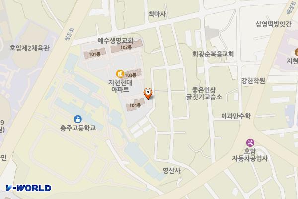 지현동 제1도심공영주차장 위치 지도 — 충청북도 충주시 지현동 1090
