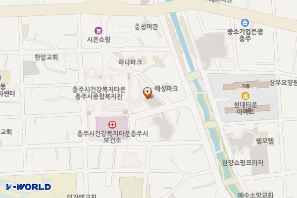 충주천 제3공영주차장 위치 지도 — 충청북도 충주시 사직산22길 11