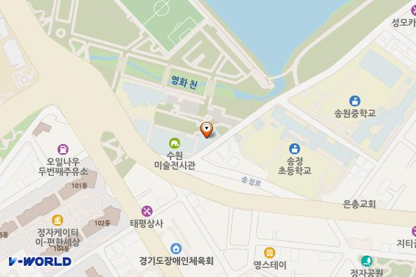 만석공원 제5공영주차장 위치 지도 — 경기도 수원시 장안구 송정로 19