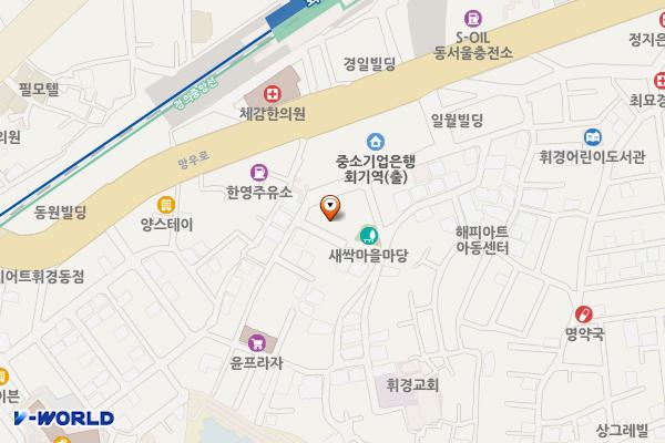 휘경마을 공영주차장 위치 지도 — 서울특별시 동대문구 망우로12길 33