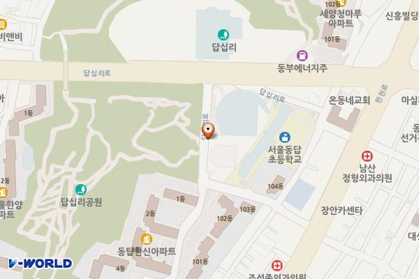 동대문구 체육관 위치 지도 — 서울특별시 동대문구 답십리로 210-3