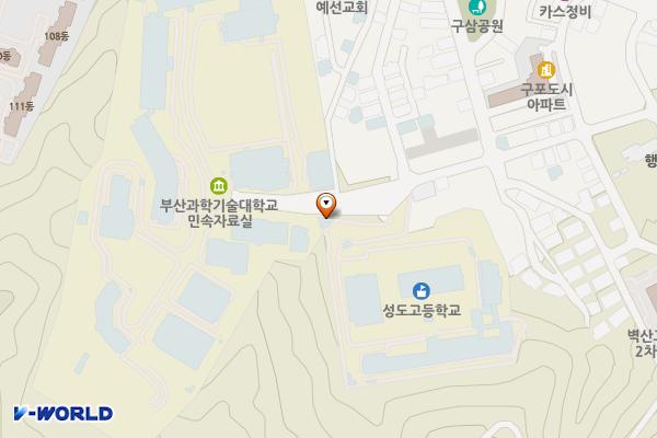 부산과학기술대학교 위치 지도 — 부산광역시 북구 시랑로132번길 88