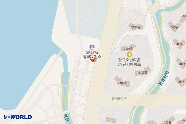 원천호수 공영주차장 위치 지도 — 경기도 수원시 영통구 광교호수로 75