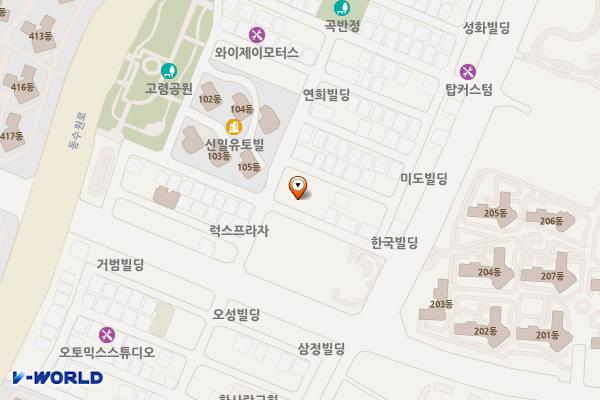 곡반정동 제2공영주차장 위치 지도 — 경기도 수원시 권선구 곡선로49번길 14-5