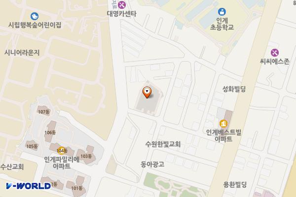 인계동주택가공용주차장 위치 지도 — 경기도 수원시 팔달구 인계동 821-2