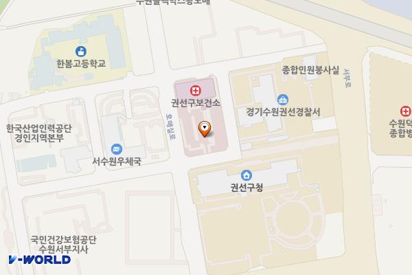 권선구보건소 위치 지도 — 경기도 수원시 권선구 호매실로 22-50