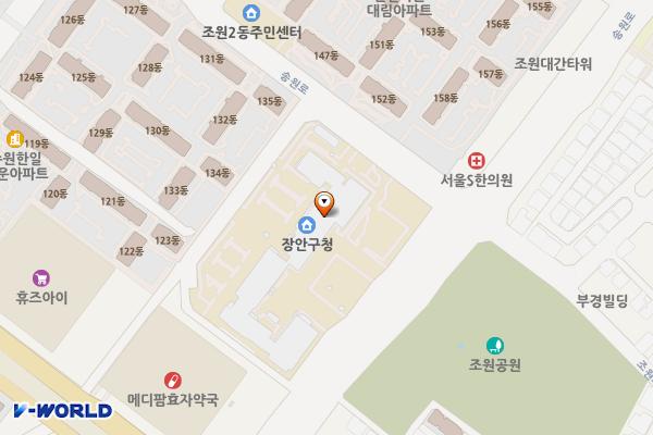 장안구청 위치 지도 — 경기도 수원시 장안구 송원로 101