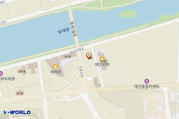 당산마을 앞 주차장 위치 지도 — 전북특별자치도 무주군 무주읍 당산리 718-1