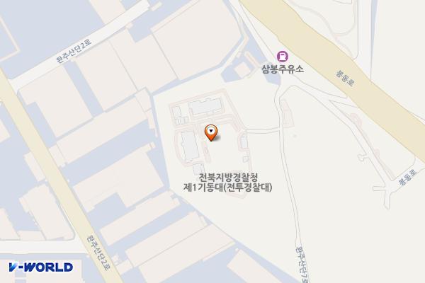 전북지방경찰특공대 위치 지도 — 전북특별자치도 완주군 봉동읍 완주산단7로 157-45