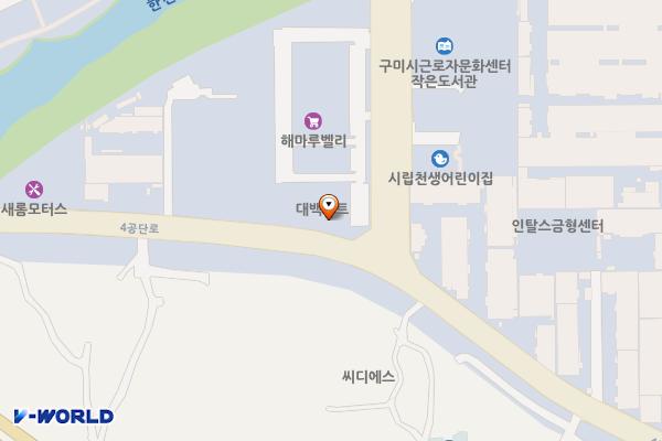 해마루밸리주식회사 위치 지도 — 경상북도 구미시 해마루공원로 21