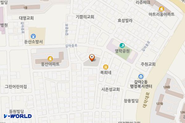 갈마동 제1공영주차장 위치 지도 — 대전광역시 서구 갈마중로30번길 15-5