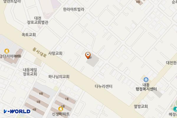 내동제1공영주차장 위치 지도 — 대전광역시 서구 동서대로1021번길 13