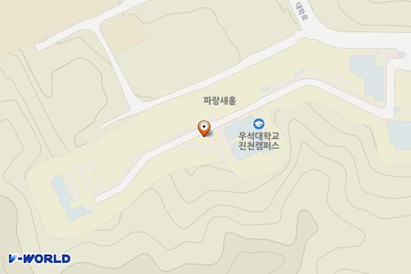 우석대학교 진천캠퍼스 위치 지도 — 충청북도 진천군 진천읍 대학로 66