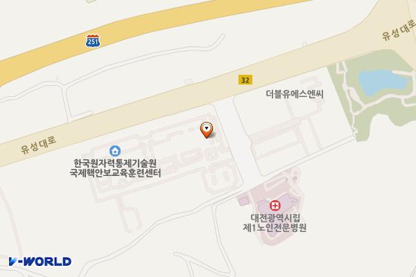 한국원자력통제기술원 위치 지도 — 대전광역시 유성구 유성대로 1418