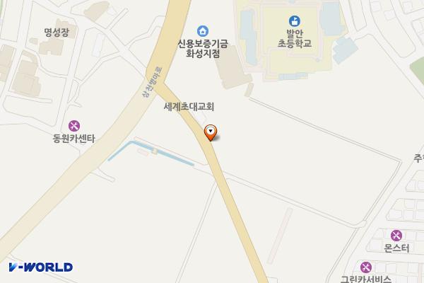 발안농협영농자재센터 위치 지도 — 경기도 화성시 향남읍 행정서남로 56