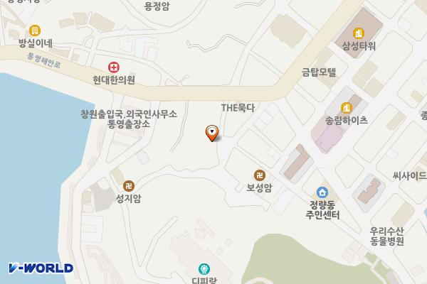 디피랑1 공영주차장 위치 지도 — 경상남도 통영시 동호동 215-30