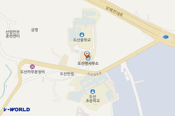 도산면사무소 위치 지도 — 경상남도 통영시 도산면 법송리 1051-5