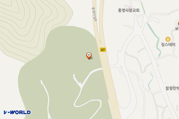 생태숲(공원) 위치 지도 — 경상남도 통영시 도천동 728-5
