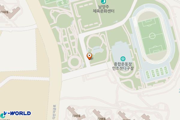 남양주체육문화센터(주차장_메인스타디움) 위치 지도 — 경기도 남양주시 다산지금로 51-27