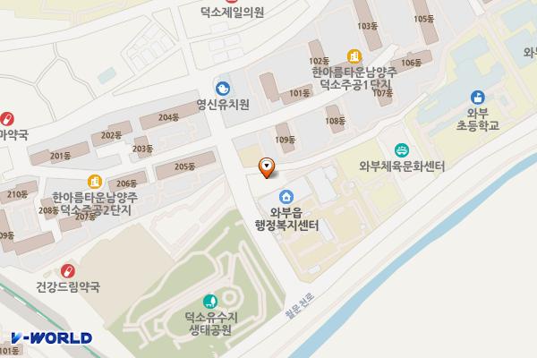 와부조안행정복지센터 위치 지도 — 경기도 남양주시 와부읍 월문천로 35